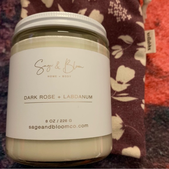 💜 Sage & Bloom Dark Rose and Labdanum Scented Candle - NWT - Picture 4 of 9